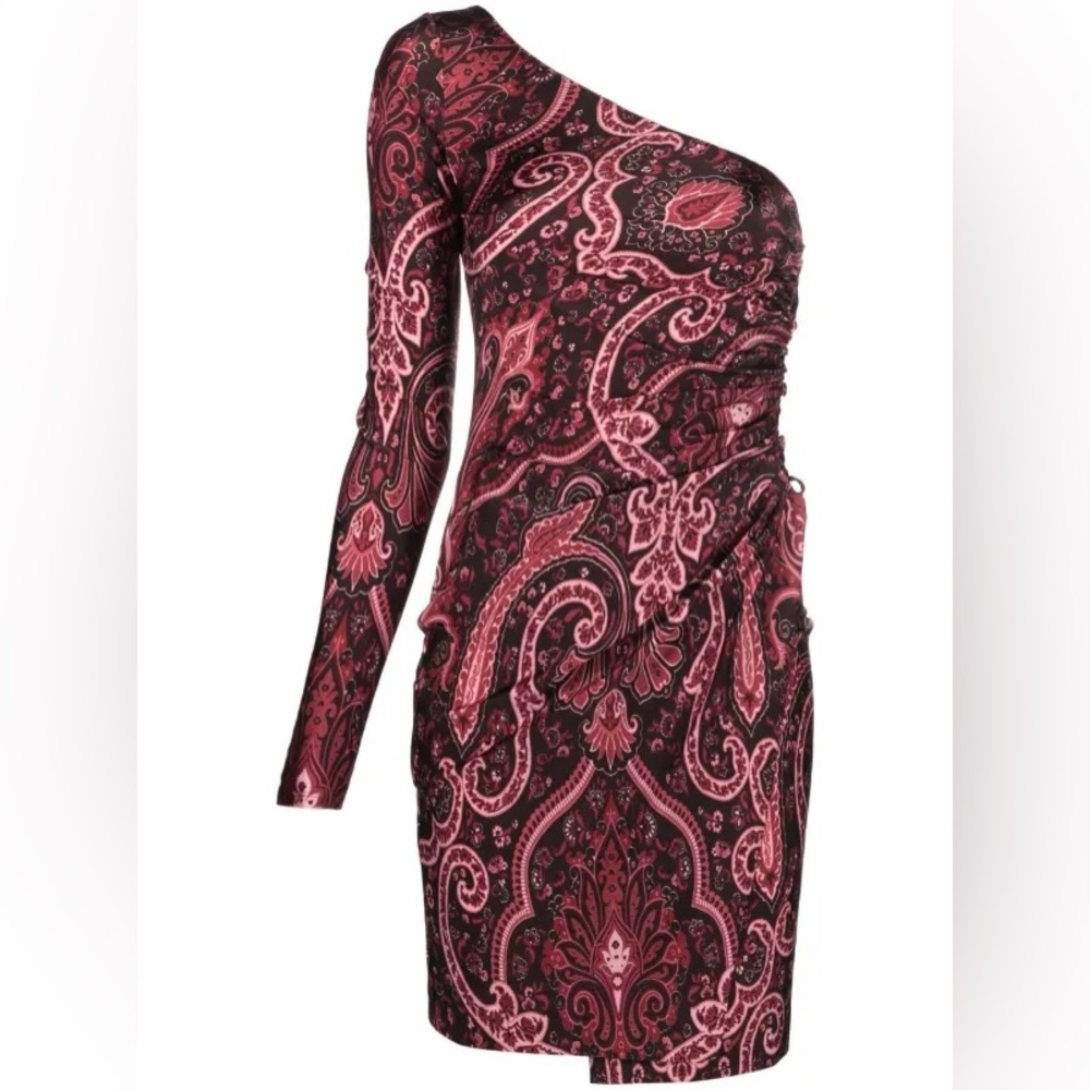 Etro Paisley Print One Shoulder Dress - Picture 5 of 16